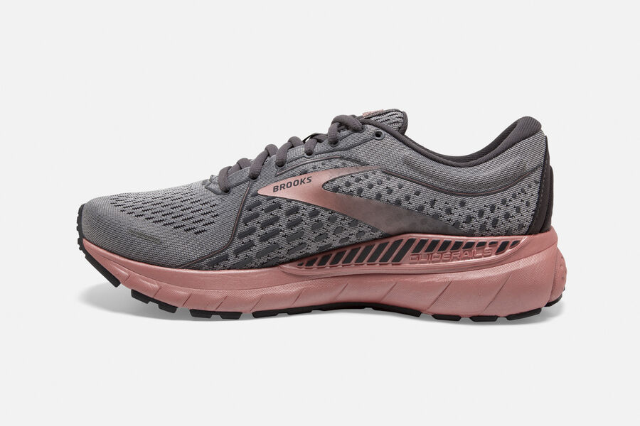 Brooks Running Shoes - Adrenaline GTS 21 Road Womens - Dark Grey/Pink - WJH-026387